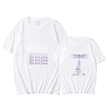 Imagem de Camiseta JIN Su-ga V Jimin Jungkook J-Hope RAPMONSTER Estampada Yet to Come Camiseta Unissex Manga Curta, Branco, 3G