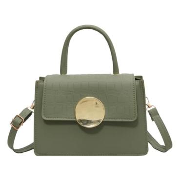 Imagem de Bolsas femininas transversais para mulheres bolsa pequena estruturada bolsa de ombro com alça superior, Verde