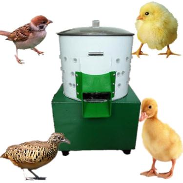 Imagem de Máquina de depenagem de frango, depenador de frango elétrico, removedor de penas, máquina de aves e processador de aves, tambor de conector resistente de aço inoxidável