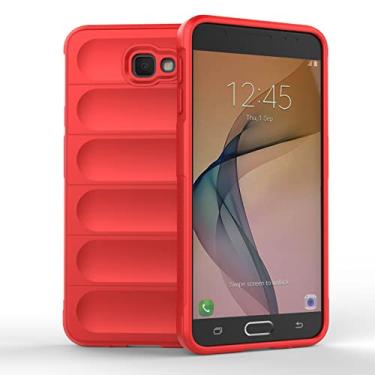 Imagem de Capa para Samsung Galaxy J7 Prime, capa macia para celular TPU para Samsung SM-G611M/DS Galaxy J7 Prime 2 / SM-G611FF/DS SM-G611MT/DS/SM-G610F/DS Capa vermelha