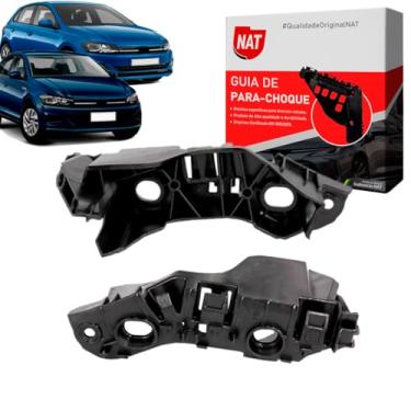 Imagem de Suporte Guia Parachoque Polo Virtus 2018 Até 2021 Dianteiro (Lado Esquerdo Dianteiro)