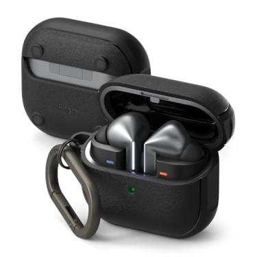 Imagem de Ringke Capa magnética ônix projetada para Samsung Galaxy Buds 3 Pro e 3 e 3 FE [compatível com MagSafe] Evita manchas oleosas e boa sensação na mão, capa antiderrapante - preta