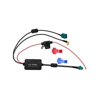 Imagem de POBADY FM/AM DAB DAB+ Amplificador de Sinal de Antena de Carro Fakra Z Macho para Fakra Z Fêmea para SMB Fêmea Adaptador de Ángulo Reto 12V Amplificador de Sinal de Rádio de Carro
