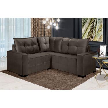 Imagem de Sofá de Canto ESTILO ESTOFADOS - Milão 2,00x2,00m "Marrom"