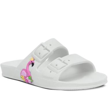Imagem de Sandália Infantil Feminino Menina Nº 25 ao 36 Chinelo Flamingo Moda Slide 12.60 (Branco, BR, Criança de 4 a 8 anos, Numérico, 28)