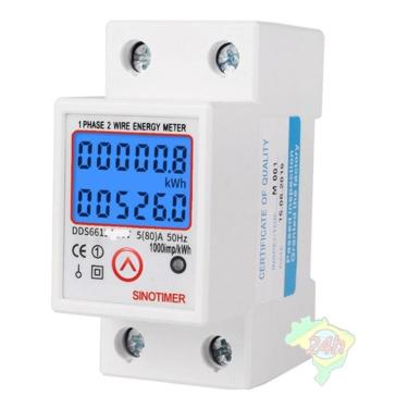 Imagem de Medidor Consumo Energia Monofásico Kwh 110v 127v 80a C Reset