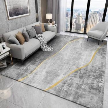 Imagem de Moderno simples sala de estar decoração tapete grande área macio lounge tapete cinza nórdico para quarto tapete, 13,300x400cm