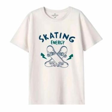 Imagem de Camiseta Hering Infantil Menino Manga Curta Com Estampa Branca-Masculino