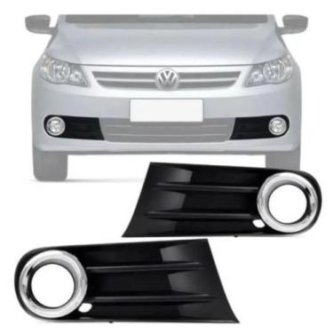 Imagem de Par Grade Parachoque Milha Gol G5 2008 A 2012 Furo - 5259374