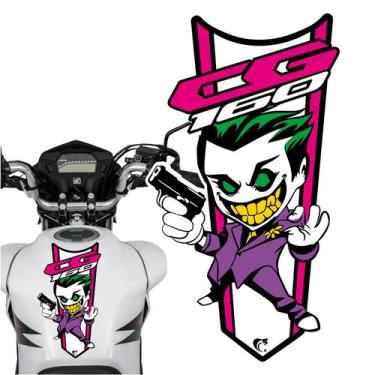 Imagem de Adesivo Faixa Gravata sem resina Moto CG 150/160 Coringa Rosa - Teu Ad