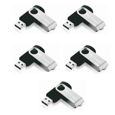 Imagem de COMP Kit Armazenamento 5 Pen drives 64 Gb Twist 2 - PD590 Preto - Mult