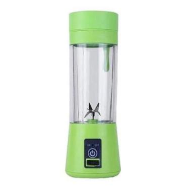Imagem de Mini Liquidificador Portátil Recarregável 6 Lâminas Verde - Ello