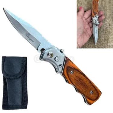 Imagem de Canivete Portátil Automático Pesca Camping Multiuso C Bainha SQ3984 - 