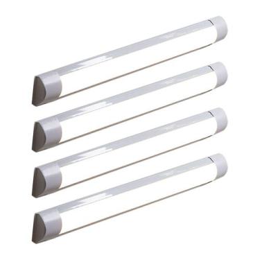 Imagem de Kit 4 Luminária Tubular Sobrepor De Led Line 36w Branco Frio - Taschib
