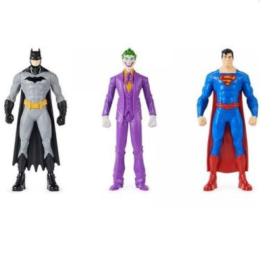 Imagem de Conjunto com 3 Bonecos Herois e Viloes da DC de 24CM Batman SUNNY