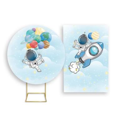 Imagem de Painel De Festa Redondo 1,50x1,50 + Painel Vertical 1,50x2,20 - Astron