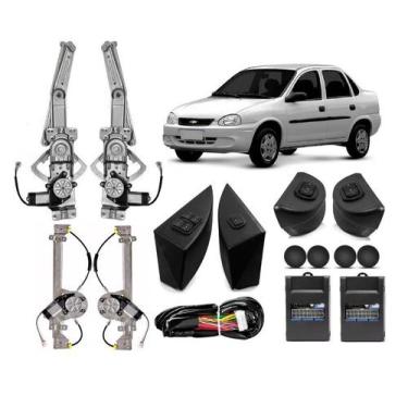 Imagem de Kit Vidro Eletrico Corsa Classic 4 Portas Completo Sensoriza - Sp. Rep