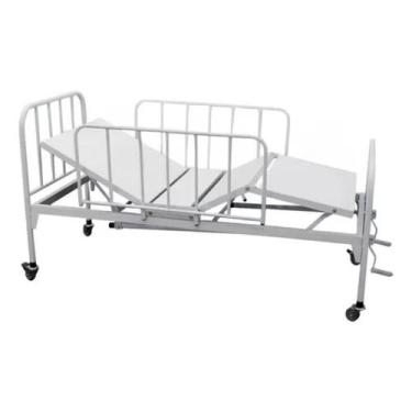 Imagem de Cama Hospitalar Fowler 2 Movimentos Manual Com Colchão - Supra Steel