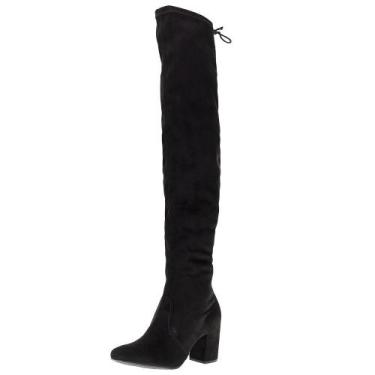 Imagem de Bota feminina over the knee via marte - 232501, Preto, Camurça, 35