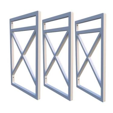 Imagem de Suporte De Prateleira Estilo Industrial Kit Três Peças 20x37 - Ômega S