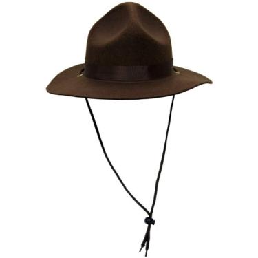 Imagem de Jacobson Hat Company Chapéu masculino de feltro Ranger adulto (14 cm de altura), Marrom, G