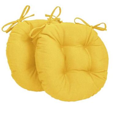 Imagem de Almofada Para Cadeira Redondo Ø40cm - 2pçs Amarelo - FASTLAR