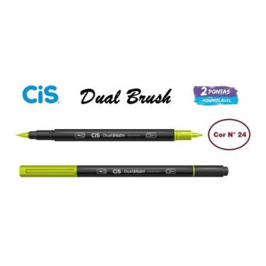 Imagem de Caneta Pincel Cis Dual Brush Pen Aquarelável 24 VD Abacate
