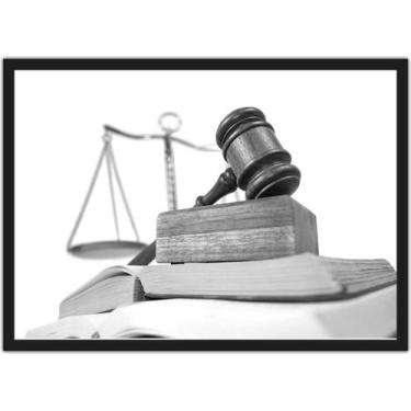 Imagem de Quadro Decorativo Direito Advocacias Escritórios Decorações Com Moldur