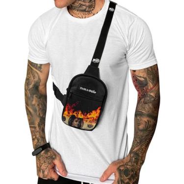 Imagem de Mini Bolsa Lateral Shoulder Bag Masculina Pega Visão Fogo Dollar Grana