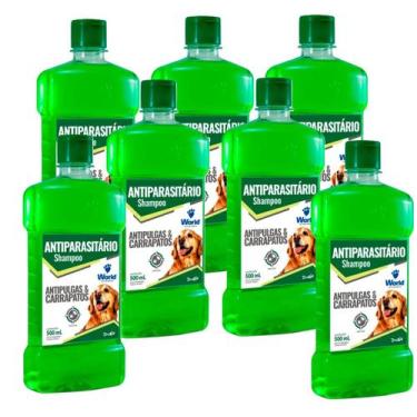 Imagem de Combo 7 Shampoo Antiparasitário World Veterinária Dug's para Cães - 50