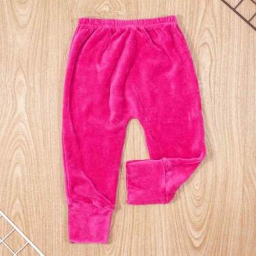 Imagem de Calça para Bebê Em Plush Pé Reversível Básica Pink - Era Uma Vez, Pink