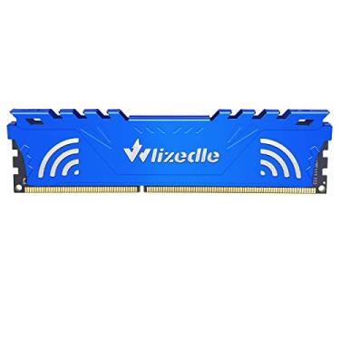 Imagem de Wlizedle DDR3 RAM 4GB 1600MHz CL11 UDIMM, Módulo de Memória de Desktop PC3-12800 240-Pin 1.5V 2Rx8 Dual Rank Non-ECC Unbuffered PC Computador RAM Stick Upgrade - Azul