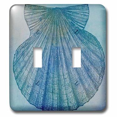 Imagem de 3dRose Lsp_79342_2 Grande Aqua Shell Beach Theme Art Light Switch Cover