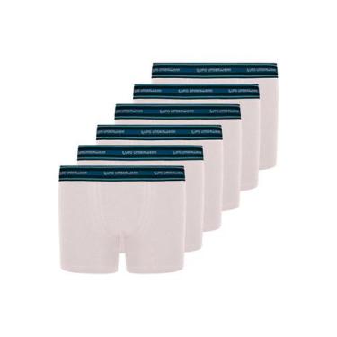 Imagem de Kit com 6 Cuecas Infantil Boxer Lupinho 141-003 - LUPO, Branco, GG