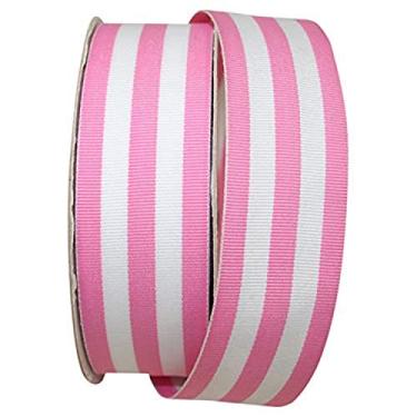 Imagem de Reliant Ribbon Listras de gorgorão, fita vermelha, 3,8 cm x 23 m, rosa