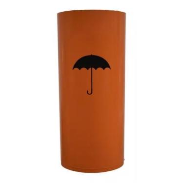 Imagem de Porta Guarda Chuva 22 Litros Plástico Com Adesivo - JSN, Laranja