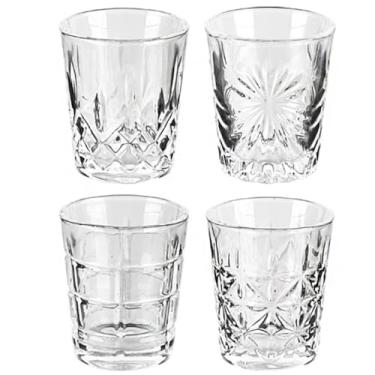 Imagem de LENITH Conjunto de 4 copos de shot coreanos Pure Semi Soju, uísque, tequila e licor, copo Soju Clarity Glassware