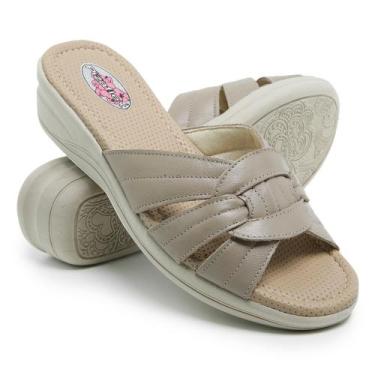 Imagem de Sandália Feminina Ortopédica Tamanco Rasteirinha Conforto Trança  (JO2