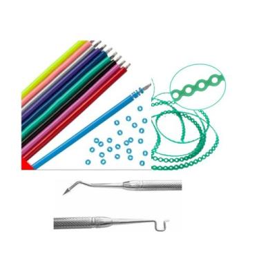 Imagem de Kit 1.000 Borrachinhas de Aparelho Ortodontico Estético Dental + 05 Pa