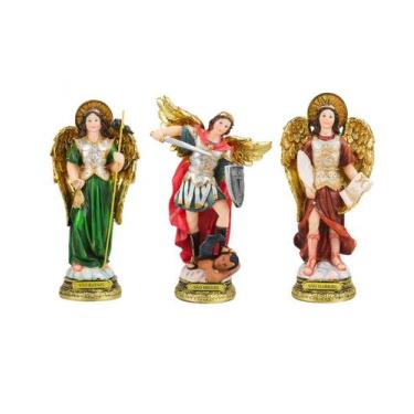 Imagem de Três Arcanjos 23cm Enfeite Religioso - Taimes