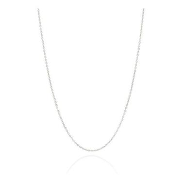 Imagem de Gargantilha Corrente Elos Cadeado Rommanel 330068, Branco, 50