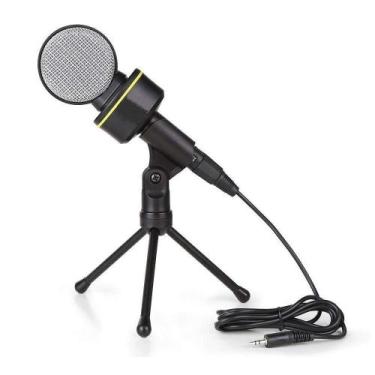 Imagem de Microfone Condensador Multimídia para PC Gravar Video Youtuber com Tri