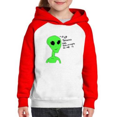 Imagem de Moletom Infantil Thank's For Believing In Me Alien - Foca na Moda, Bra