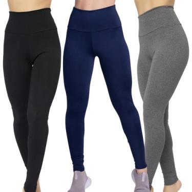 Imagem de Kit 10 Calças Legging Fitness Poliamida Lisa Cintura Alta - Bella Fior