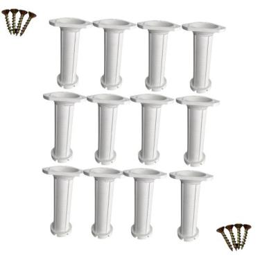 Imagem de Kit Com 6 Pés Ajustáveis 12-21cm C/ Parafuso Para Móveis - Ralph Couch