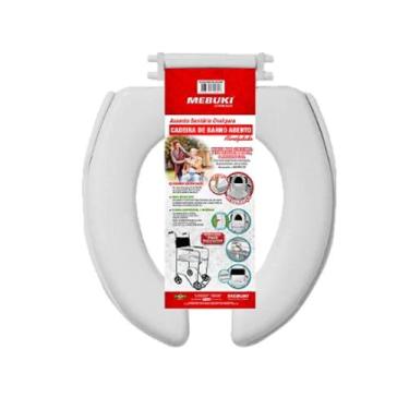 Imagem de Assento Sanitario Aberto Para Cadeira de Banho Sem Tampa Mebuki