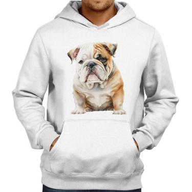 Imagem de Moletom Bulldog-Inglês - Foca na Moda, Branco, P