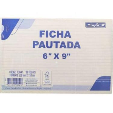 Imagem de Ficha Pautada  6X9 229mm X 153mm São Domingos