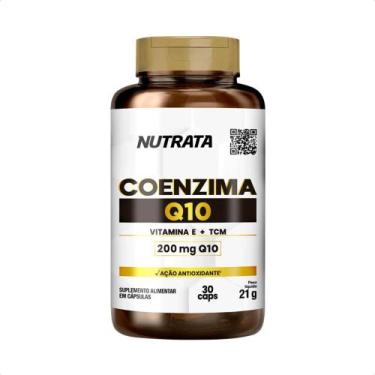 Imagem de Coenzima Q10 Coq10 200mg TCM Vitamina E 30 Capsulas Nutrata, Natural