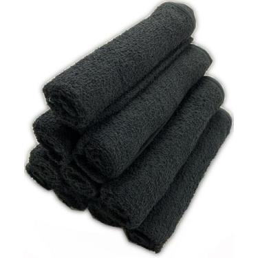 Imagem de Kit 12 Toalhas Rosto Para Salão - Dugu, Preto 